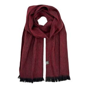 Shupaca Scarf‎ Alpaca Blend Ecuador Super Soft Boho Fringe Saphire Red Womens